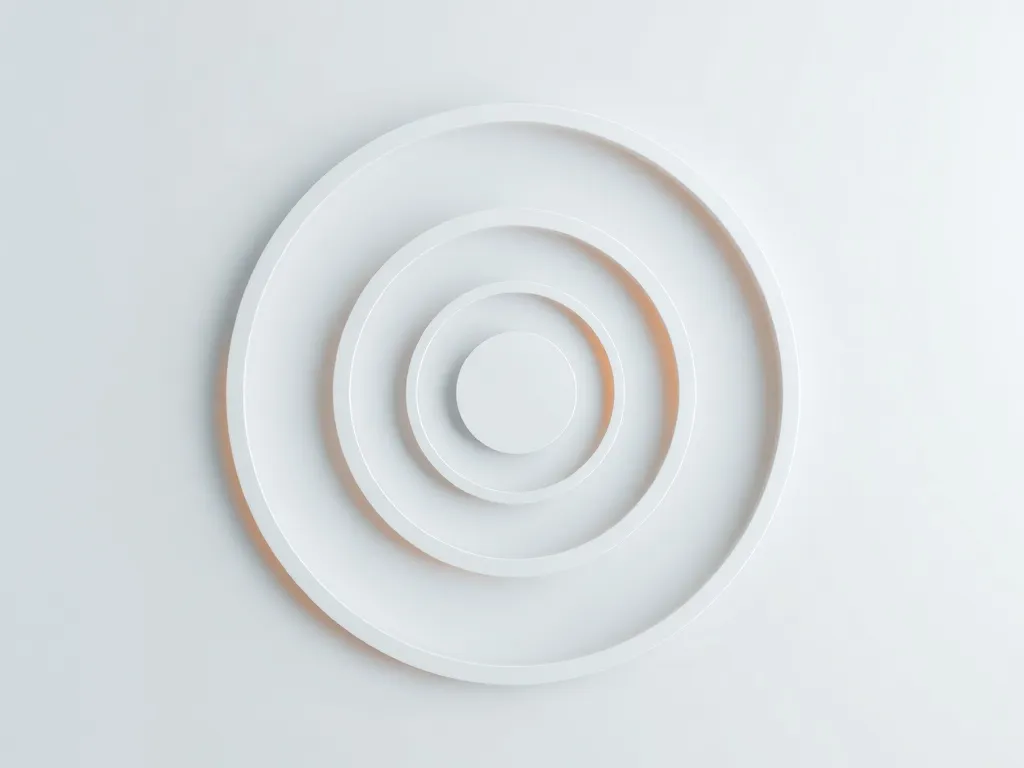 A minimalist digital diagram showing expanding circles of da